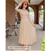 image:imageZESICA Womens Fall Long Sleeve Slimming Knit Modest Maxi DressesApricot