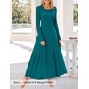 image:imageZESICA Womens Fall Long Sleeve Slimming Knit Modest Maxi DressesAqua