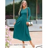 image:imageZESICA Womens Fall Long Sleeve Slimming Knit Modest Maxi DressesAqua