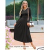 image:imageZESICA Womens Fall Long Sleeve Slimming Knit Modest Maxi DressesBlack