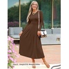 image:imageZESICA Womens Fall Long Sleeve Slimming Knit Modest Maxi DressesBrown