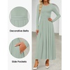 image:imageZESICA Womens Fall Long Sleeve Slimming Knit Modest Maxi DressesGreen
