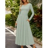 image:imageZESICA Womens Fall Long Sleeve Slimming Knit Modest Maxi DressesGreen