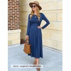 image:imageZESICA Womens Fall Long Sleeve Slimming Knit Modest Maxi DressesNavy