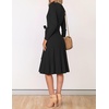 image:imageZESICA Womens Fall Long Sleeve Wrap Wedding Guest Midi Sweater DressesBlack