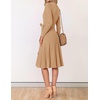 image:imageZESICA Womens Fall Long Sleeve Wrap Wedding Guest Midi Sweater DressesCamel