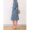 image:imageZESICA Womens Fall Long Sleeve Wrap Wedding Guest Midi Sweater DressesDustyblue