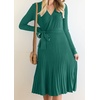 image:imageZESICA Womens Fall Long Sleeve Wrap Wedding Guest Midi Sweater DressesForestgreen