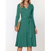 image:imageZESICA Womens Fall Long Sleeve Wrap Wedding Guest Midi Sweater DressesForestgreen