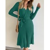 image:imageZESICA Womens Fall Long Sleeve Wrap Wedding Guest Midi Sweater DressesForestgreen
