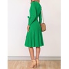 image:imageZESICA Womens Fall Long Sleeve Wrap Wedding Guest Midi Sweater DressesGreen