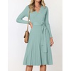 image:imageZESICA Womens Fall Long Sleeve Wrap Wedding Guest Midi Sweater DressesLake