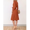 image:imageZESICA Womens Fall Long Sleeve Wrap Wedding Guest Midi Sweater DressesMaple