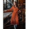 image:imageZESICA Womens Fall Long Sleeve Wrap Wedding Guest Midi Sweater DressesMaple