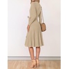 image:imageZESICA Womens Fall Long Sleeve Wrap Wedding Guest Midi Sweater DressesOatmeal