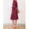image:imageZESICA Womens Fall Long Sleeve Wrap Wedding Guest Midi Sweater DressesPlum