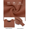 image:imageZESICA Womens Fall Slit Knit Long Sleeve Bodycon Sweater DressCoffee