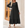 image:imageZESICA Womens Fall Winter Long Sleeve Casual Boho Maxi DressBlack