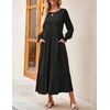 image:imageZESICA Womens Fall Winter Long Sleeve Casual Boho Maxi DressBlack