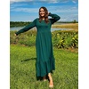 image:imageZESICA Womens Fall Winter Long Sleeve Casual Boho Maxi DressDarkgreen