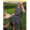 image:imageZESICA Womens Fall Winter Long Sleeve Casual Boho Maxi DressDarkgrey