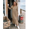 image:imageZESICA Womens Fall Winter Long Sleeve Casual Boho Maxi DressKhaki