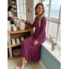 image:imageZESICA Womens Fall Winter Long Sleeve Casual Boho Maxi DressPlum