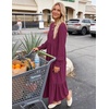 image:imageZESICA Womens Fall Winter Long Sleeve Casual Boho Maxi DressPlum