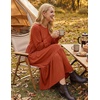image:imageZESICA Womens Fall Winter Long Sleeve Casual Boho Maxi DressRust