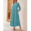 image:imageZESICA Womens Fall Winter Long Sleeve Casual Boho Maxi DressSage