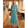 image:imageZESICA Womens Fall Winter Long Sleeve Casual Boho Maxi DressSage