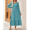 image:imageZESICA Womens Fall Winter Long Sleeve Casual Boho Maxi DressSage