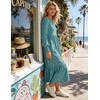 image:imageZESICA Womens Fall Winter Long Sleeve Casual Boho Maxi DressSage