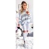 image:imageZESICA Womens Fall Winter Oversized Striped Knit Sweaters Fashion ClothesBlue
