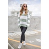 image:imageZESICA Womens Fall Winter Oversized Striped Knit Sweaters Fashion ClothesGreen