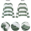 image:imageZESICA Womens Fall Winter Oversized Striped Knit Sweaters Fashion ClothesGreen