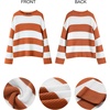 image:imageZESICA Womens Fall Winter Oversized Striped Knit Sweaters Fashion ClothesOrange