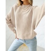 image:imageZESICA Womens Fall Winter Turtleneck Long Batwing Sleeve SweatersApricot