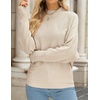 image:imageZESICA Womens Fall Winter Turtleneck Long Batwing Sleeve SweatersApricot