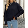 image:imageZESICA Womens Fall Winter Turtleneck Long Batwing Sleeve SweatersBlack
