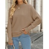 image:imageZESICA Womens Fall Winter Turtleneck Long Batwing Sleeve SweatersCamel