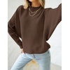 image:imageZESICA Womens Fall Winter Turtleneck Long Batwing Sleeve SweatersCoffee