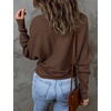 image:imageZESICA Womens Fall Winter Turtleneck Long Batwing Sleeve SweatersCoffee