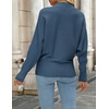 image:imageZESICA Womens Fall Winter Turtleneck Long Batwing Sleeve SweatersDustyblue