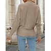 image:imageZESICA Womens Fall Winter Turtleneck Long Batwing Sleeve SweatersKhaki