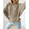 image:imageZESICA Womens Fall Winter Turtleneck Long Batwing Sleeve SweatersKhaki