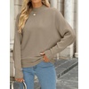 image:imageZESICA Womens Fall Winter Turtleneck Long Batwing Sleeve SweatersKhaki