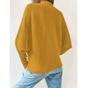 image:imageZESICA Womens Fall Winter Turtleneck Long Batwing Sleeve SweatersMustard