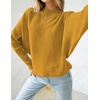 image:imageZESICA Womens Fall Winter Turtleneck Long Batwing Sleeve SweatersMustard