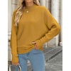 image:imageZESICA Womens Fall Winter Turtleneck Long Batwing Sleeve SweatersMustard